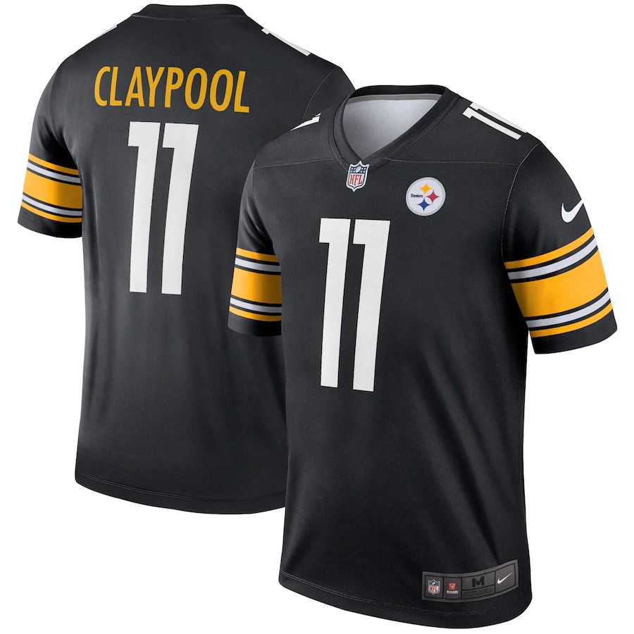 Men Pittsburgh Steelers #11 Chase Claypool Nike Black Legend NFL Jersey